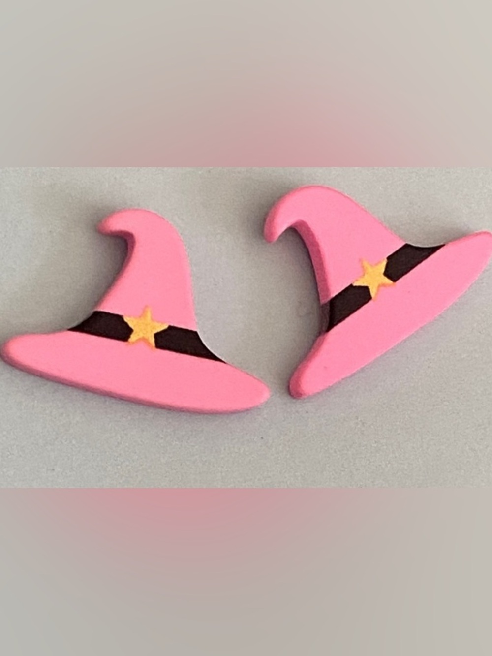 5/$10❤️❤️❤️NEW Pink Witch Hat Stud Post Earrings
